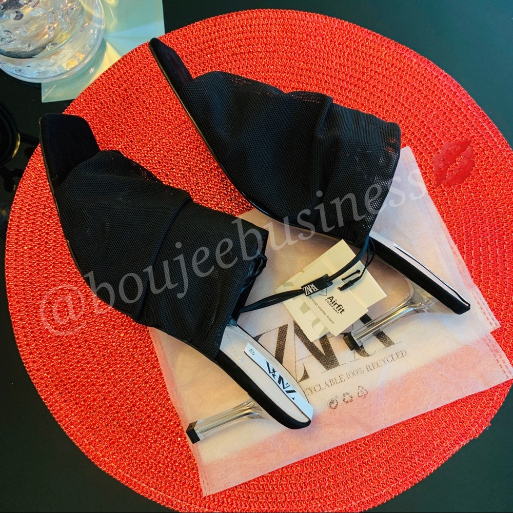 ZARA BNWT Mesh Mule Sandal - Picture 8 of 8